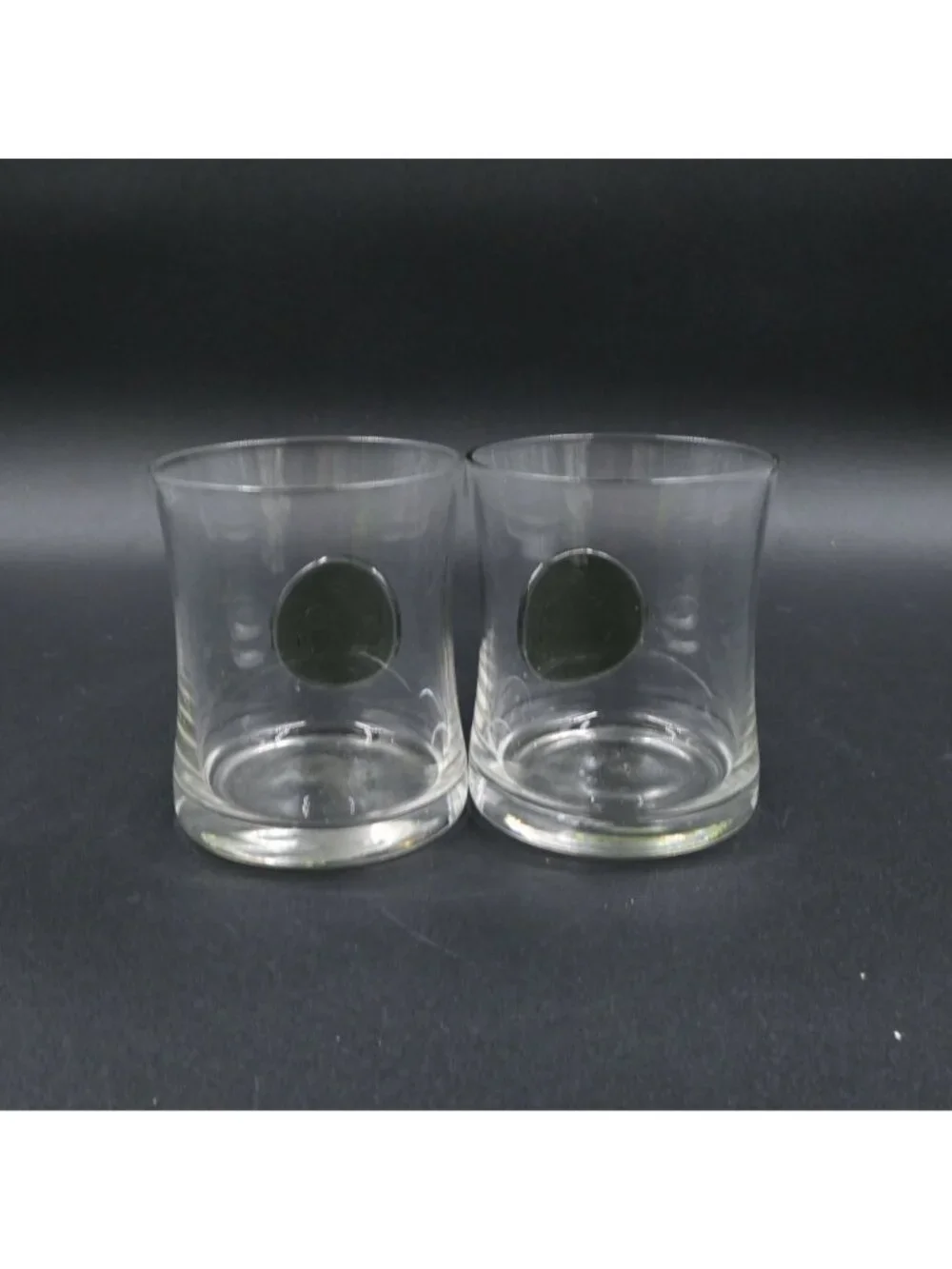 Lenox Whiskey Glasses Frosted Smoked Coin Turkey Eagle Seal Lowball Set of 2
